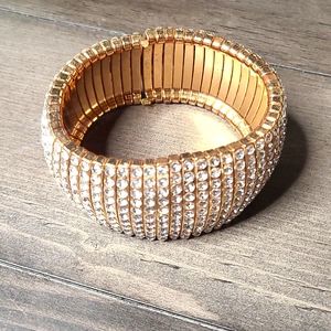 Gorgeous, fancy, sparkly stretch wide statement bracelet